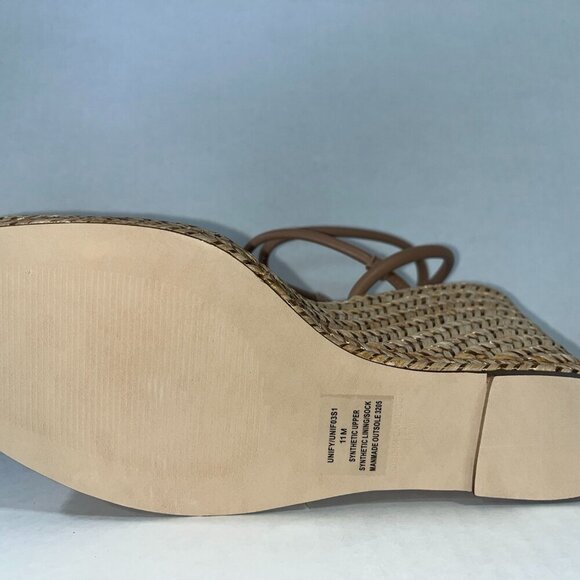 NEW Steve Madden Women's Unify Platform Wedge Sandals in Natural Raffia Size 11M - Picture 4 of 8